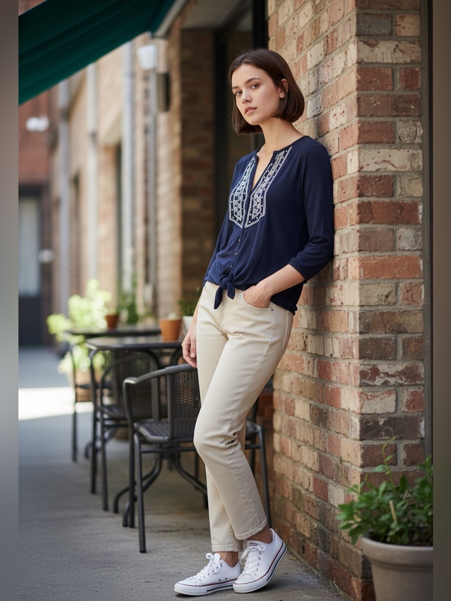 Lucky Brand Tie Front Top Lucky Brand Tie Front Top